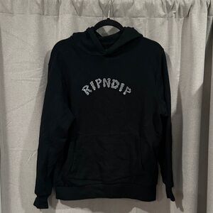 Ripndip Black Hoodie with Logo